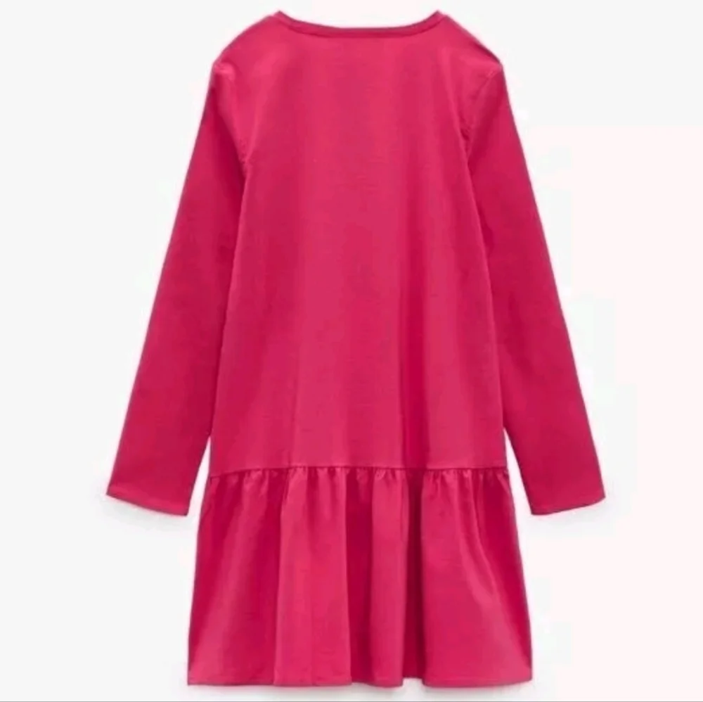 NWT Zara Voluminous Casual Pink Oversize Short Dress Size S